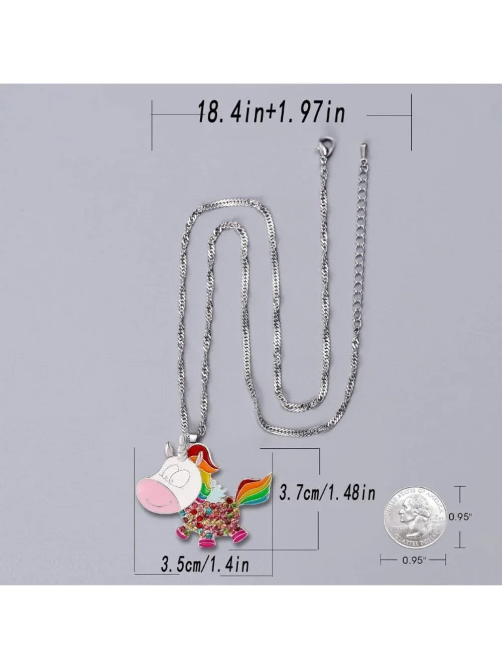 Adorable Pastel Crystal Necklaces for Teens - Unicorn & Fairy Gifts, Dainty Set